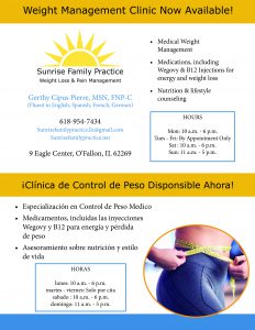 Bilingual Weight Loss Clinic Flyer